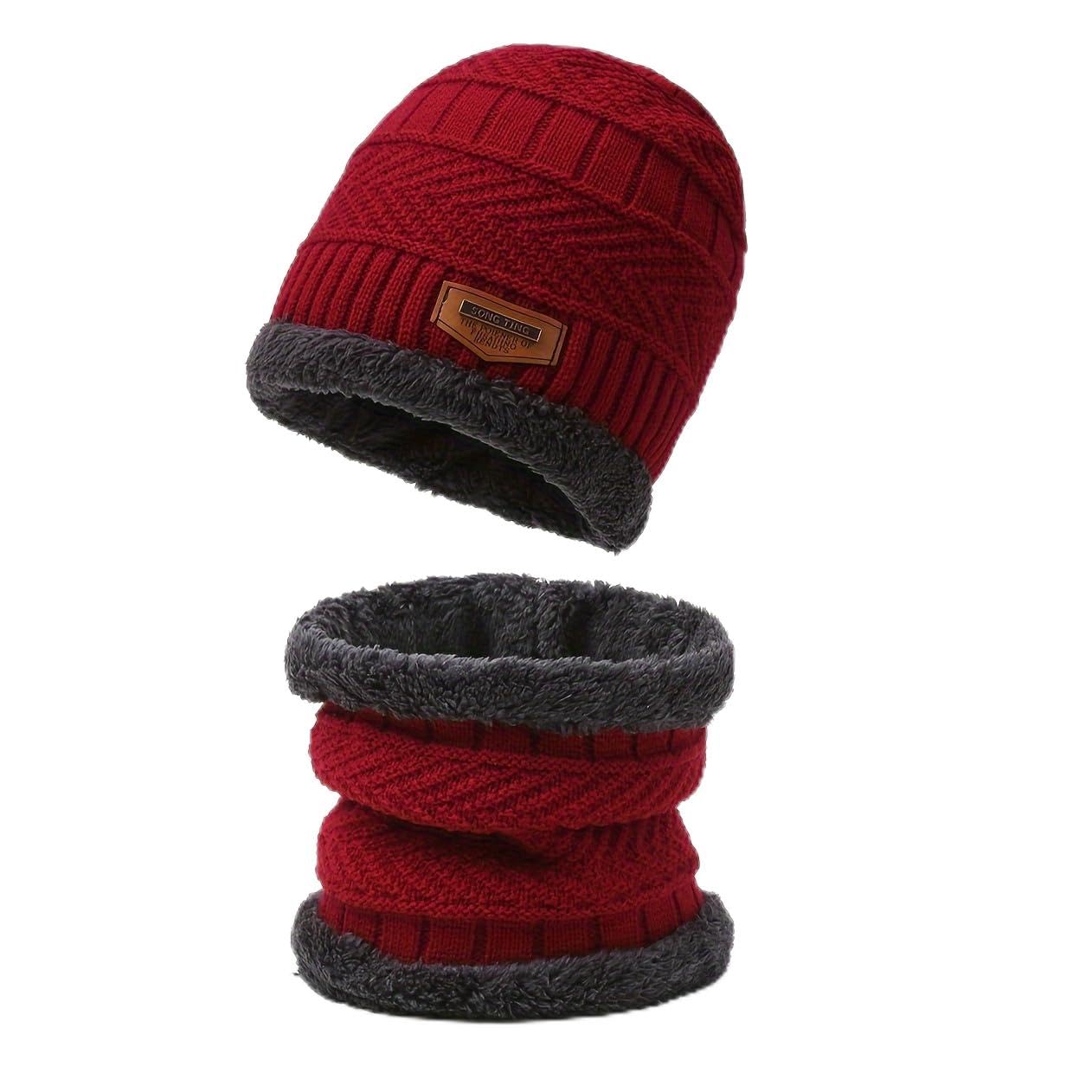 Gorro de punto de invierno para hombre con terciopelo, gorro de algodón para mujeres y hombres, gorro cálido para clima frío