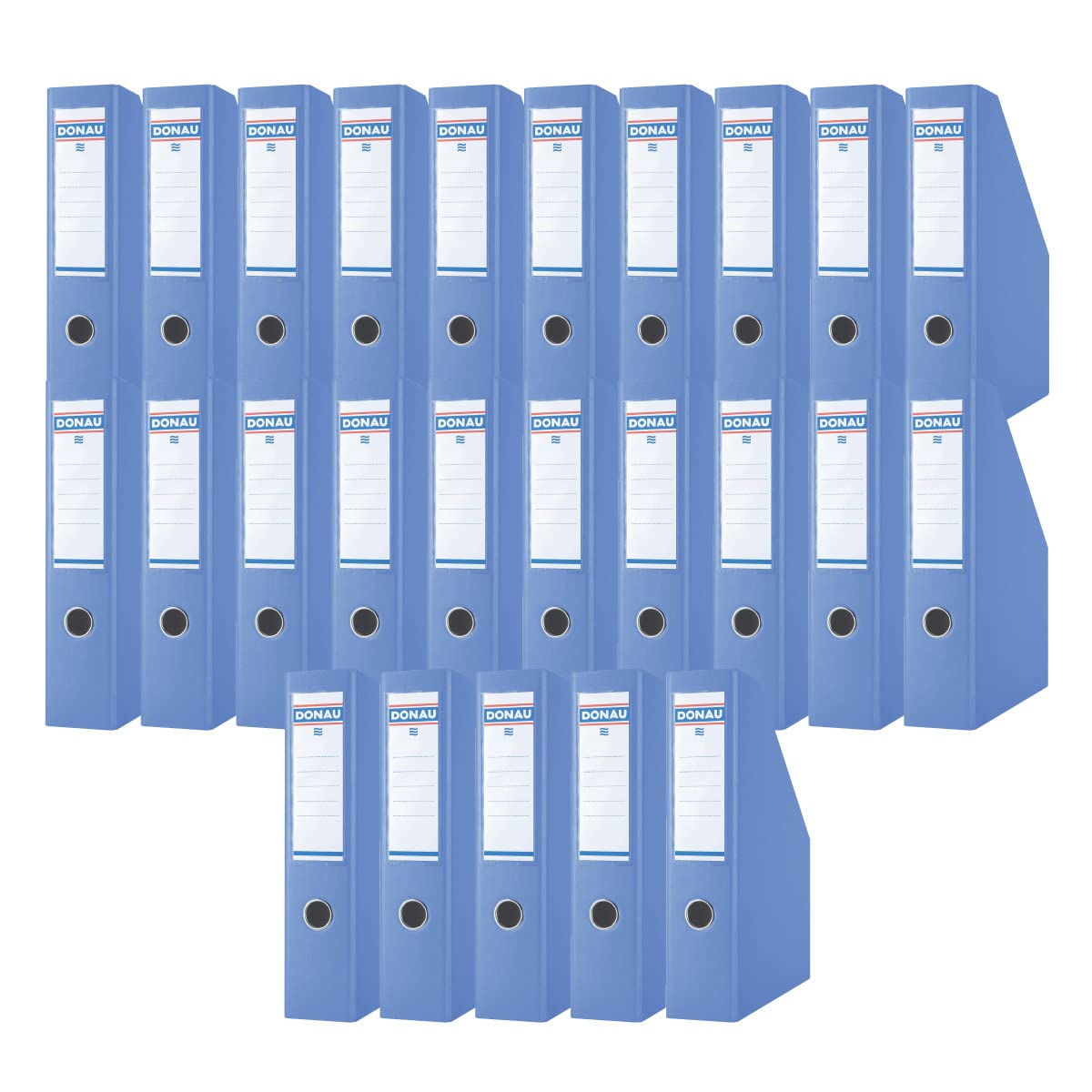 DONAU 3949001PL-10 Stehsammler Stehordner Archive Box Pappe/ 25er Pack/ 25 Stück/ Karton - Grün /bis zu 750 Blatt Für Büro, Schule und Zuhause zur Aufbewahrung von Dokumenten im A4 Format