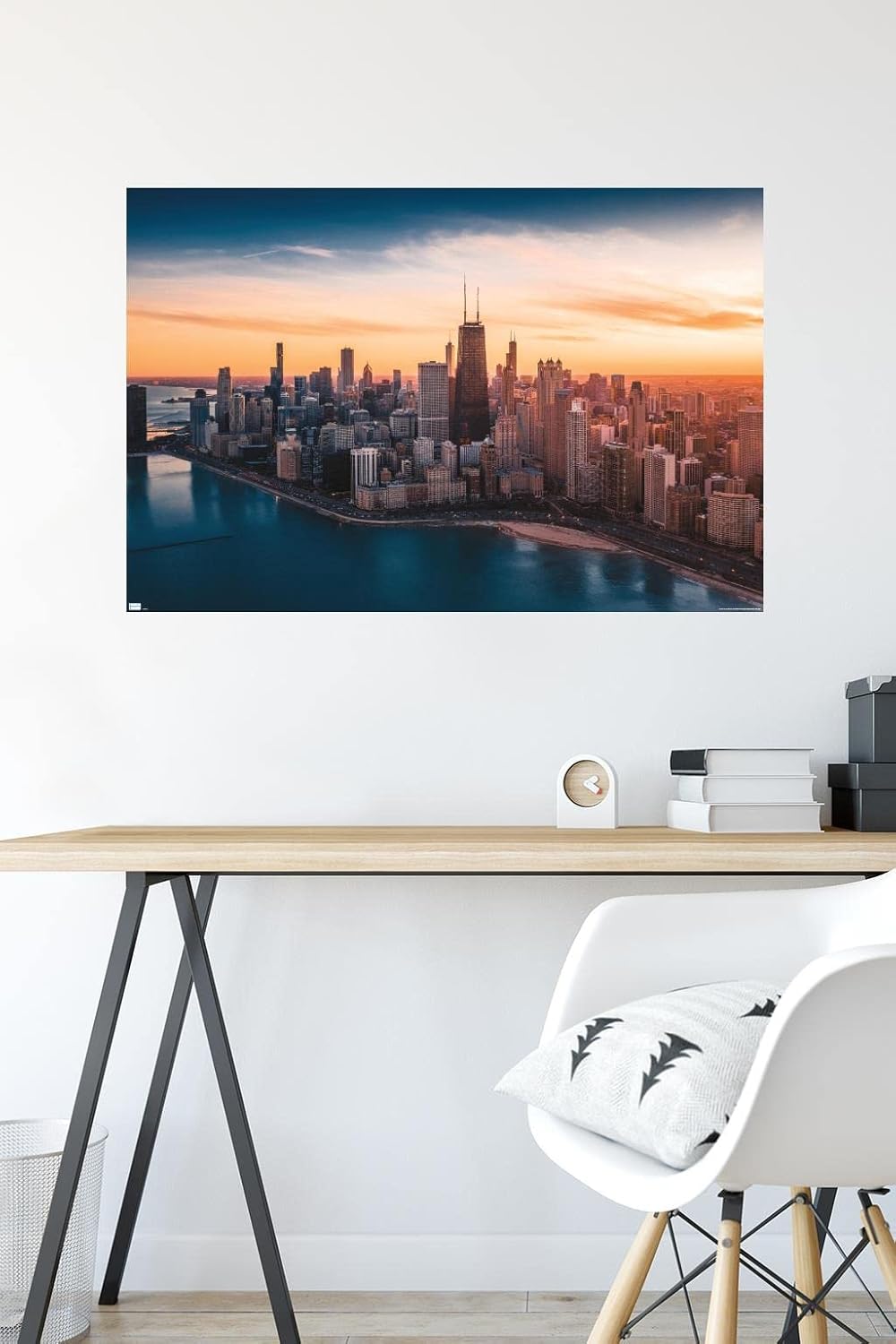 Cityscapes - Chicago, Illinois Wall Poster, 34L" x 22.4W", Premium Unframed Version