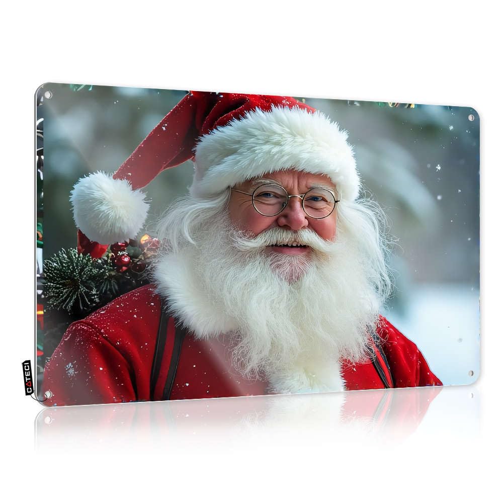 Sujd Colour Wall Limit Sign | A Cheerful Santa Claus In His Festive Red Suit. Premium Decorative Wall Art Ready To Hang For Basement Bar(30X40cm)