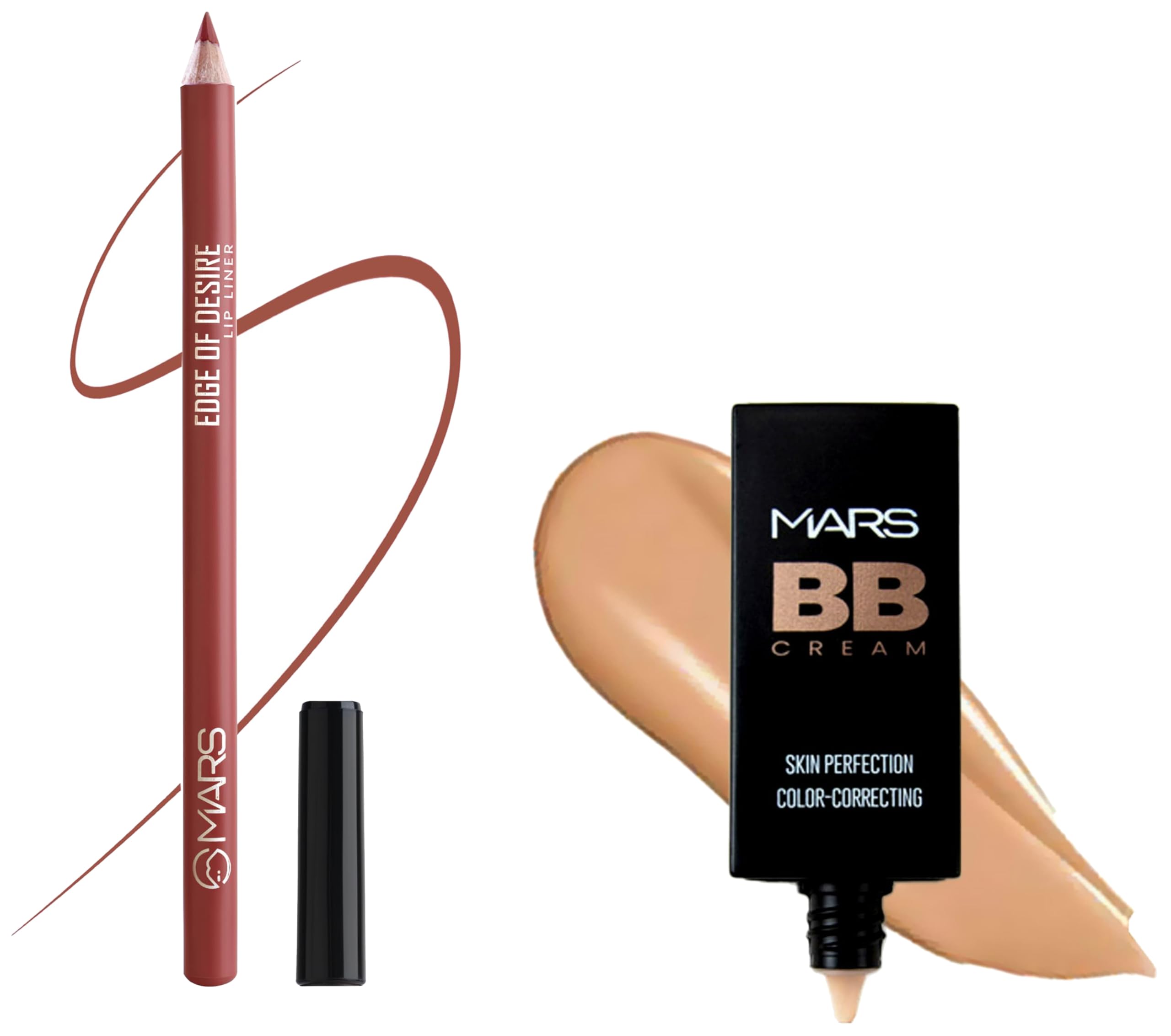MARS BB Cream Lightweight Foundation | Blendable BB Cream for Women(30 ml) (Tan) Matte Lip Liner | One Swipe Smooth Application | Long Lasting Lip Pencil (1.4gm) (20-CHILL RED)-picture-43