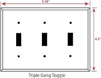 Vista 20 de Art Plates - Decorative Light Switch Plate Cover Plate - Decorative Metal Wall Plate - Combo: Decora - Toggle - Dark Blue Mexican Talavera Tile