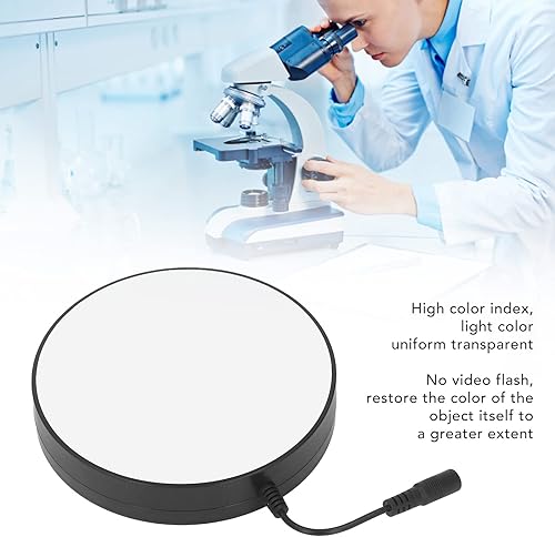 Miniatura 3 de AC 0 a 250V LED anillo luz universal fuente de luz anillo soporte luz microscopio LED lámpara para laboratorios, bibliotecas, salas de estudio,