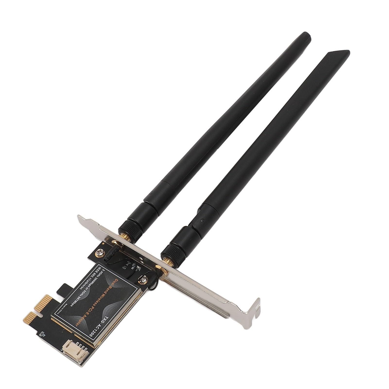Hidyliu Carte WiFi 6E 6000Mbps Puissant Adaptateur Réseau Bluetooth 5.2 pour PC avec Double Antennes pour Un Usage Domestique (avec Base d'antenne Amovible)