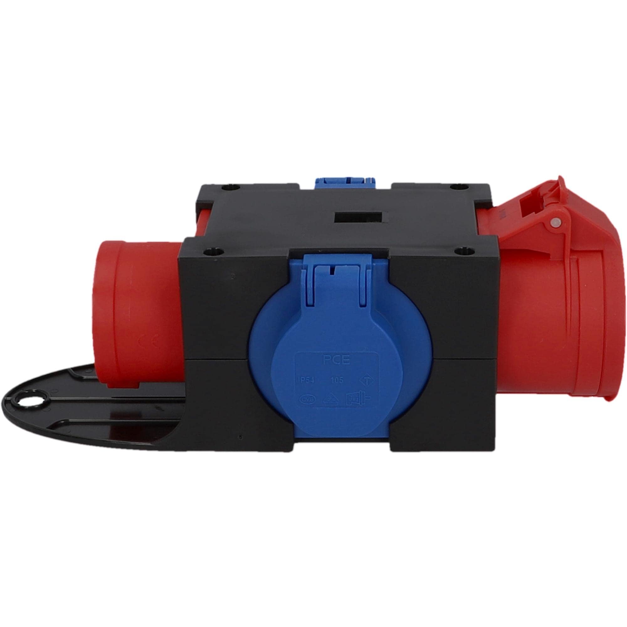 PCE CEE-Mobil-Verteiler, 1xCEE, 2xSchuko 16A, mit Bügel, IP 44