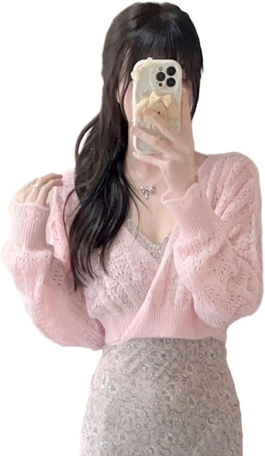 EMOELLE 透かし編みカーディガン アダム エ ロペ ADAM ET ROPE