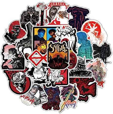 25Pcs Classic Anime Stickers Pack for Adults Teens Kids | Fantasy Adventure Anime Vinyl Waterproof Decal Water Bottle Skateboard Laptop Phone Case Suitcase PS4 Guitar Computer Gift DIY, 2-4inch…