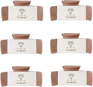 8pcs Bridesmaid Proposal Gifts 4.1 Inch Square Set of 8 Bachelorette Hair Claw Clips ideas Bridal Shower Gift for Wedding Party Favors (6pcs Rose Gold)