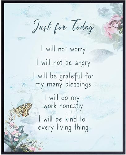 Inspirational Motivational Quotes Poster - Zen Buddhism New Age Wall Art Decor - Meditation Gift for Buddhist, Yoga Teacher, Women - Reiki Gratitude