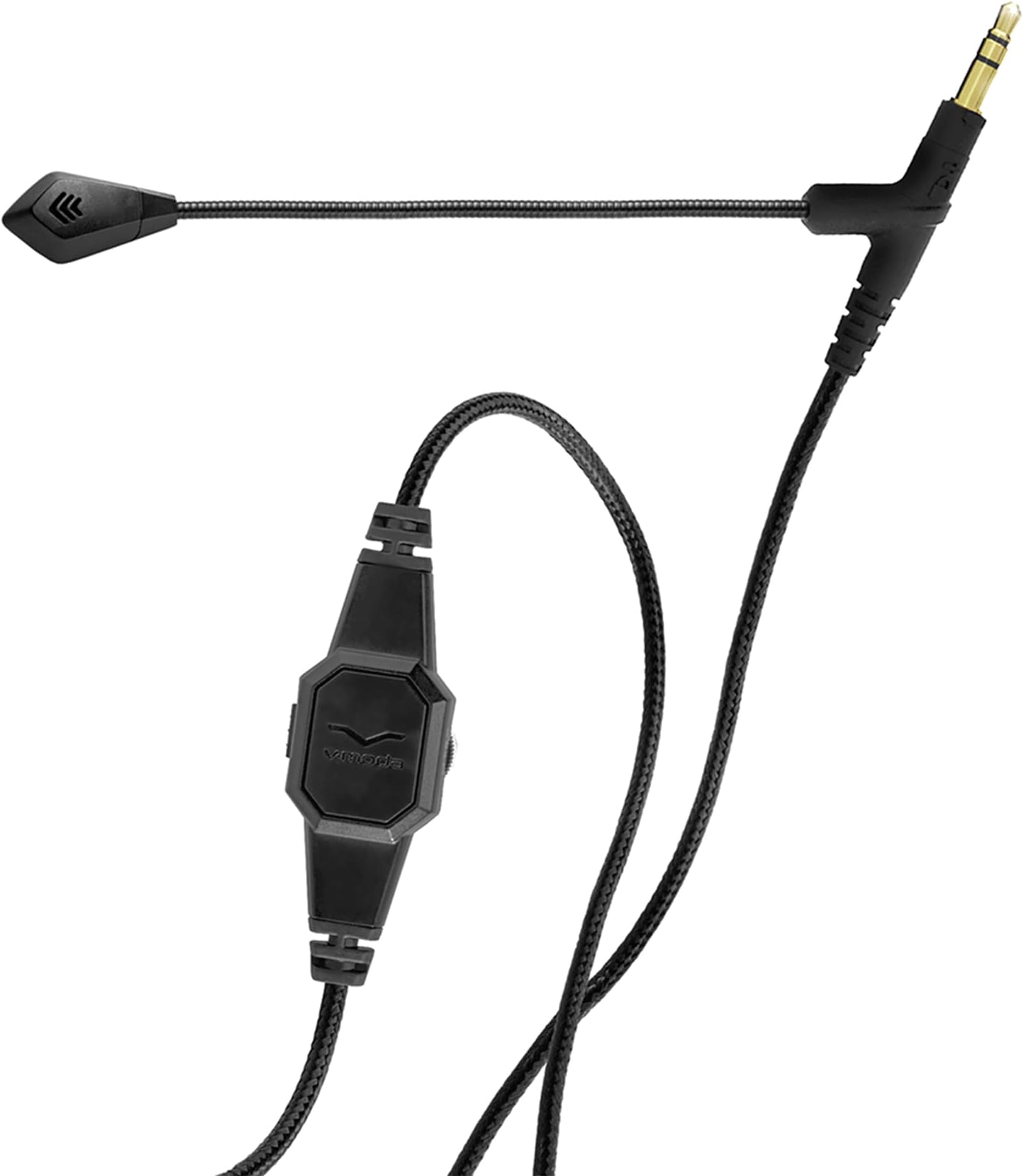 V-MODA BoomPro C-BP-BLACK V-MODAヘッドホン用 ヘッドセット ケーブル マイク付き ボリューム調整 3.5mmステレオ 190cm 無指向性 ブラック