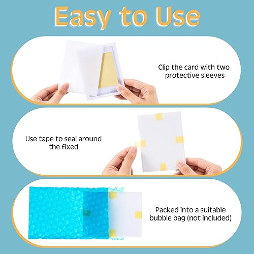 Miniatura 4 de Fuutreo 300 protectores de envío de tarjetas coleccionables de 3.5 x 4.5 pulgadas, suministros de envío de tarjetas intercambiables, insertos de