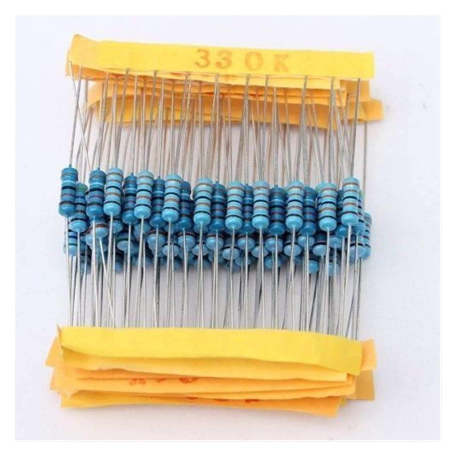 2500 unids 1 / 4W resistencias Kit Surtido 0.25W Conjunto de Resistencia de película de Carbono 50 valores Paquete de Surtido 1 Ohm -10 M Resistor YIJIAN