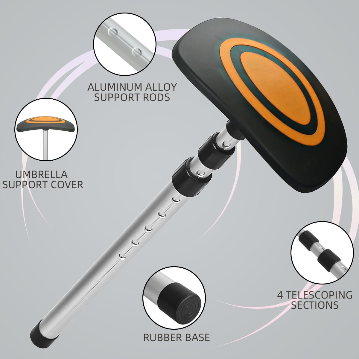 Sistema de soporte de bolsa de viaje de golf, kit de protección de viaje para palos de golf