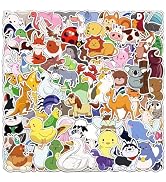 AUKIOOA 100 PCS Cute Animal Stickers for Kids,Stickers for Kids Classroom,Water Bottle Stickers f...