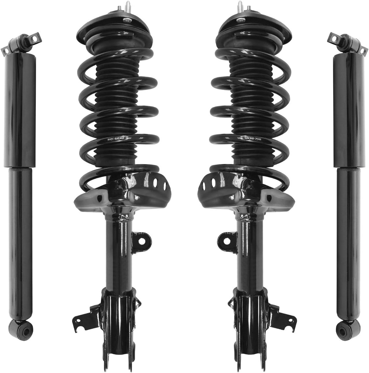COMPLETESTRUTS - Front Complete Strut Assemblies with Coil Springs and Rear Shock Absorbers Replacement for 2005-2007 Honda Odyssey (Set of 4)