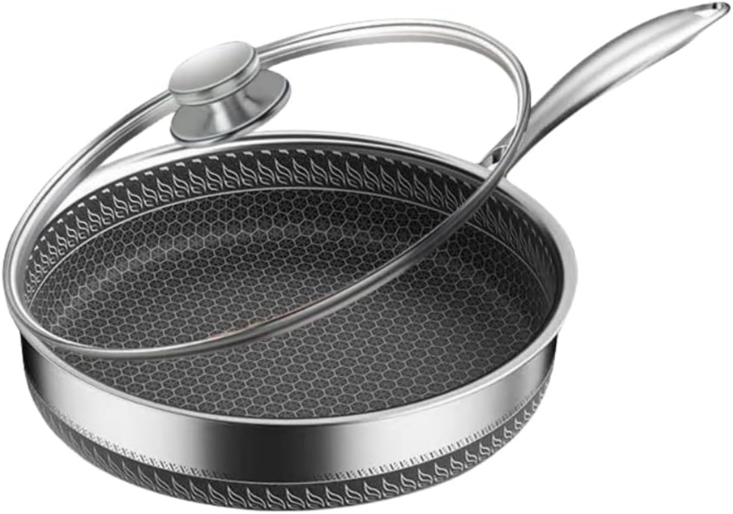 Amazon｜pisipe フライパン 中華鍋 316ステンレス鋼フライパン 深型 高