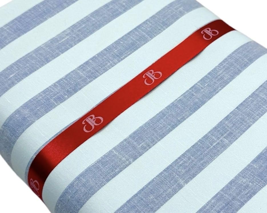 Image of JHABAK'S Unstitched Striped Shirt Fabric for Men - Cotton Linen Blend Lining Material - Shirt and Kurta Piece Cloth