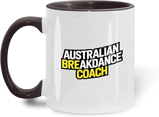 Australian Breakdance Coach Bold Hip Hop Dance 11oz Tea Mug, 15oz Coffee Ceramic Mug, Accent Mugs, Camping Mug
