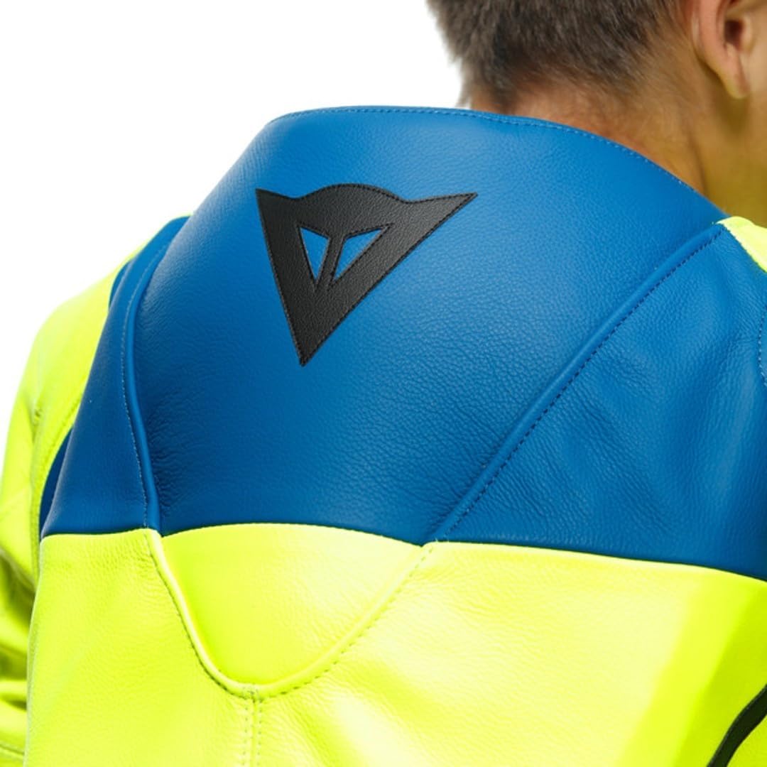 DAINESE Gen-Z Abito in pelle perforata monopezza per bambini, giallo/blu, 164