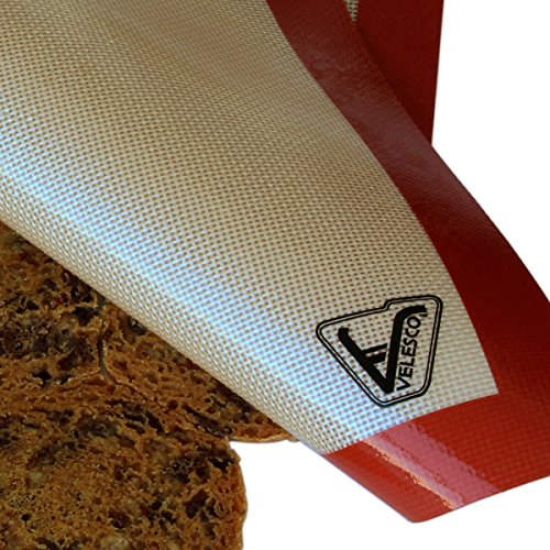 Silicone Baking Mat - Large Size Sheet (Thick & Large 15" x 23") - Non Stick Silicon Liner for Large Bake Pans & Trays - Rolling, Macaron/Pastry/Cookie/Bun/Bread Making - Professional Grade Nonstick