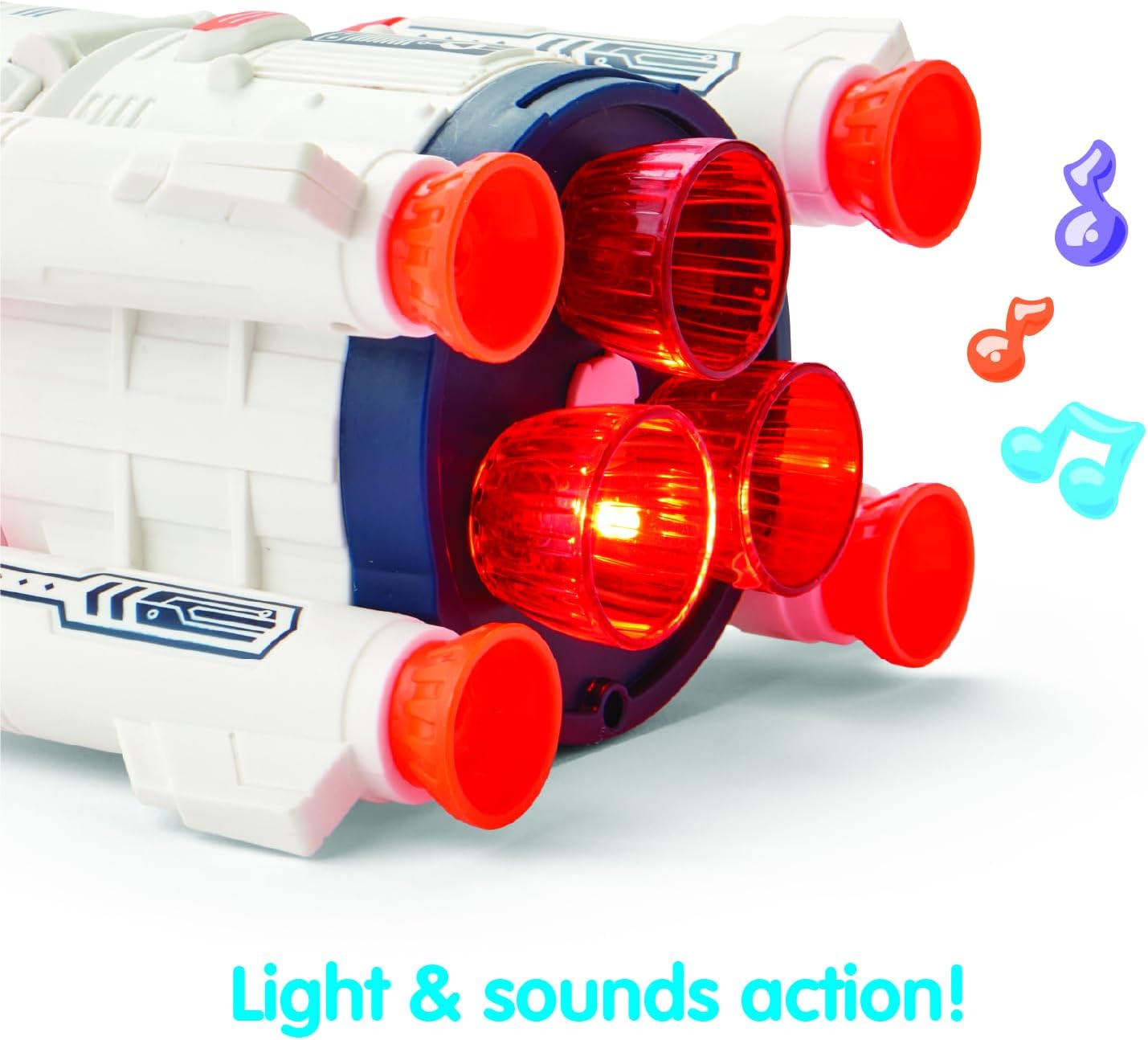 Kidoozie Interstellar Rocket Adventure – 3-Section Rocket with Astronauts, Space Sled & Accessories – Ages 3 Years+