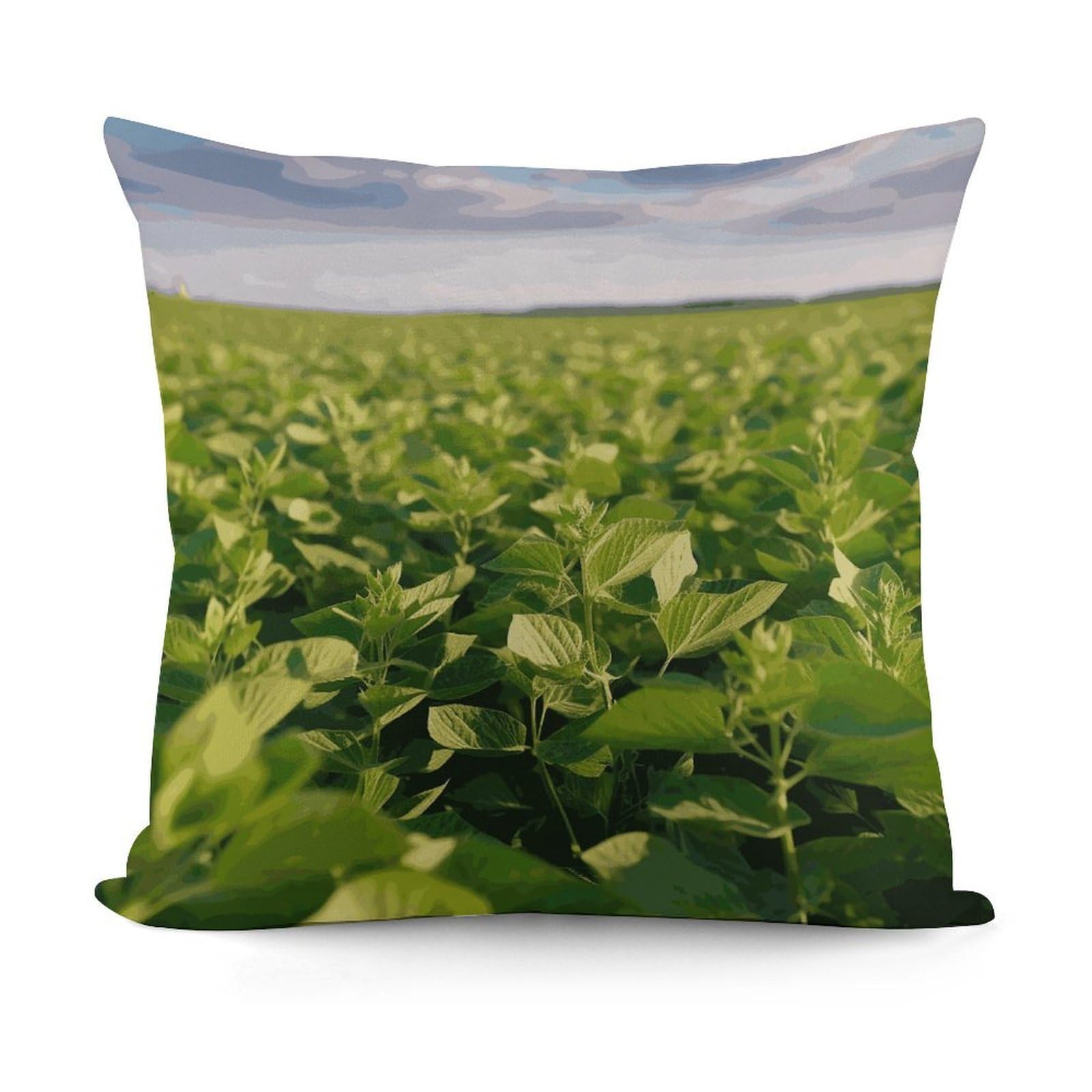 Adfgyerh Style Soybean Field Decorative Pillow Covers, Throw Pillow Covers Soft For All Seasons, Pillowcases For Couch Living Room Sofa Bedroom 18X18 Inch