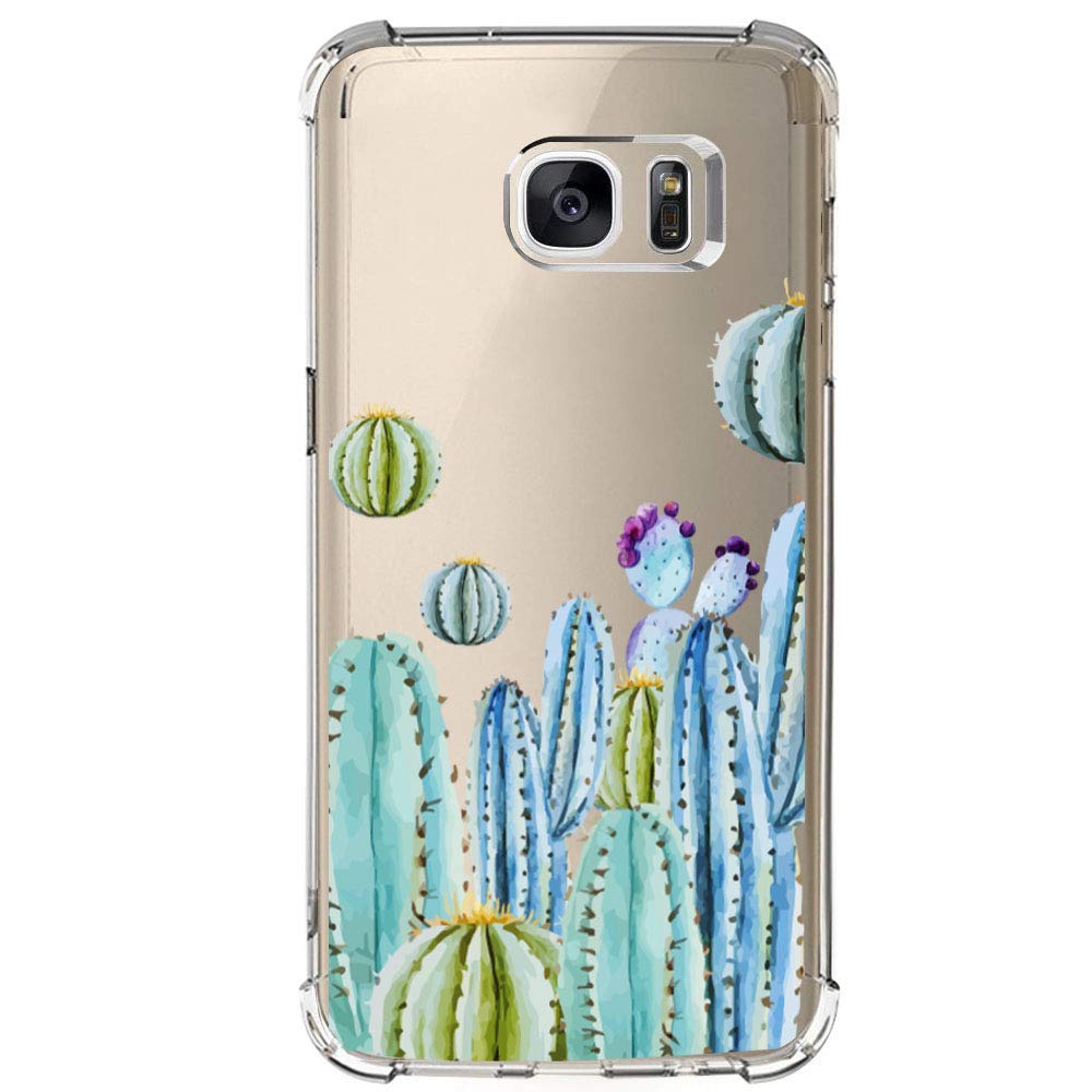 Samsung Galaxy S7 Case with flowers, IESSVI Girl Floral Pattern Clear TPU Soft Slim Phone case for Samsung Galaxy S7 (6)