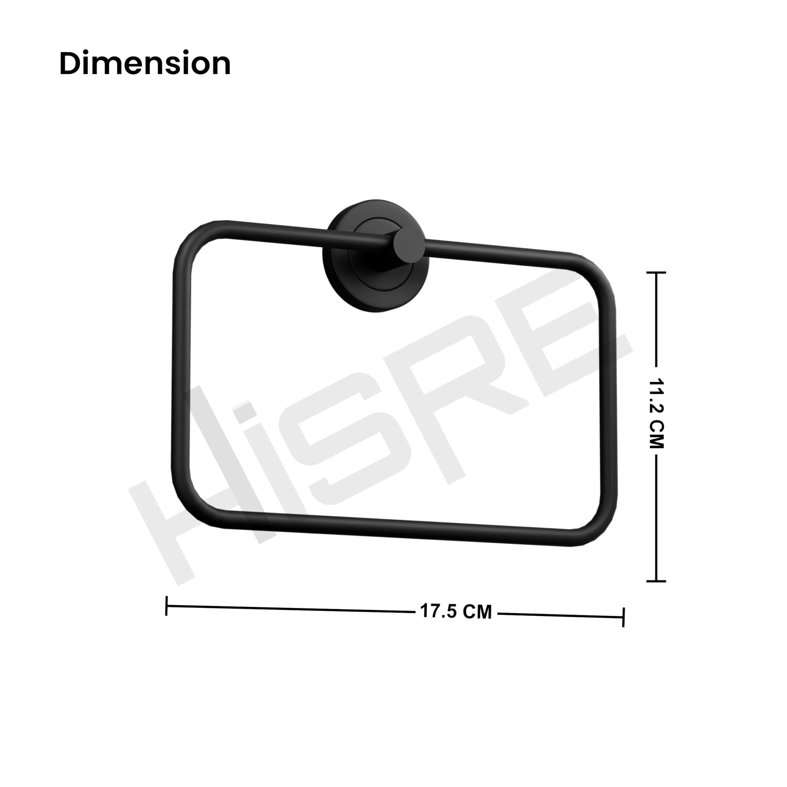 HISRE Heavy Duty Stainless Steel Towel Ring Wall Mount Chrome Bathroom Towel Holder Rust Proof Oval Napkin Stand for Home Hotel Office Washroom (B104), photo 3 of 5