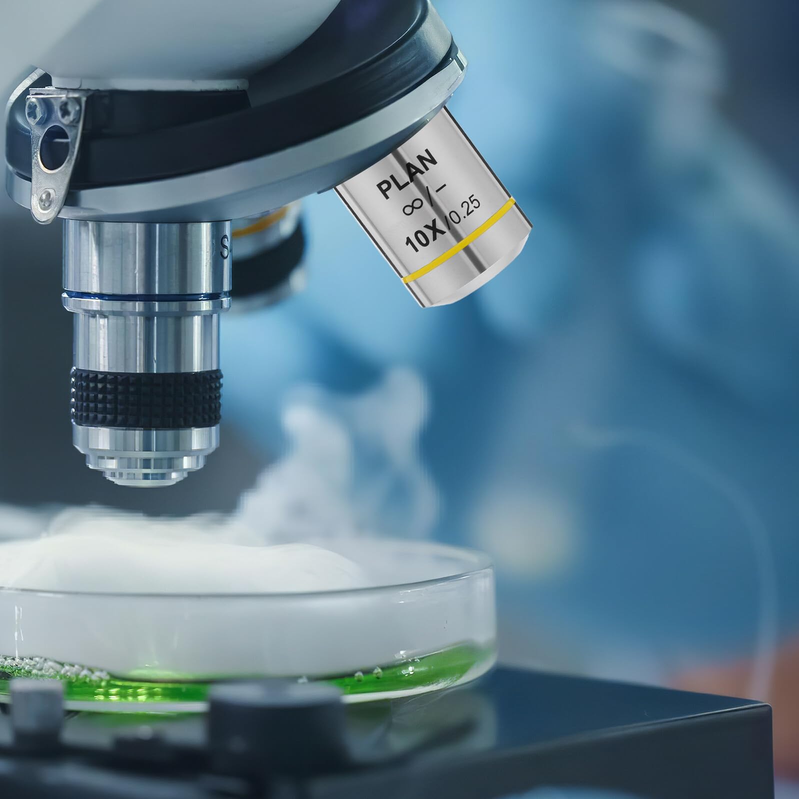 BETOOKY Biologiczny Obiektyw Mikroskopu z Podwyższonym Kontrastem Uniwersalna Soczewka Do Mikroskopu Biologicznego Akcesorium Do Precyzyjnej Wizualizacji i Bezkontaktowej Obserwacji