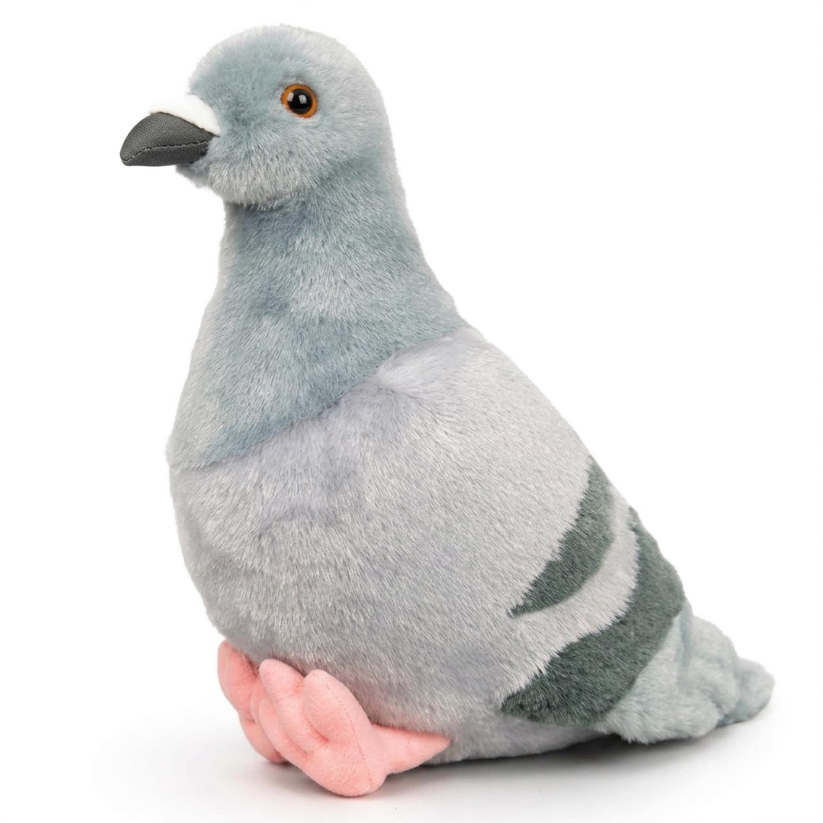 Pigeon Plush Toy, Cuddly Soft, 20cm Realistic Stuffed Animal Plushies, Lifelike Cute Soft Toys, Simulation Pigeon Ornaments,Pigeon Suitable for Birthday Gift, Funny Playmates, Room Decoration(grey)
