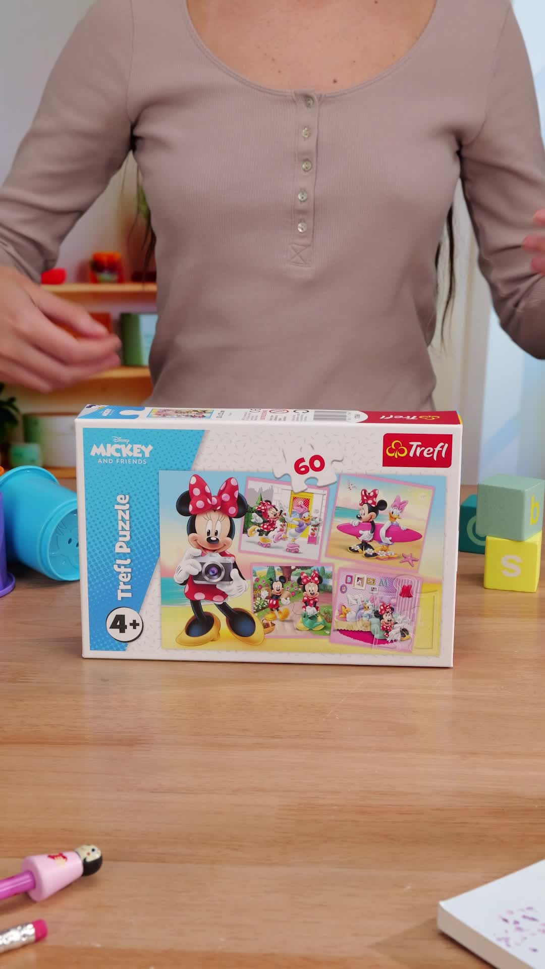 Trefl Minnie Mouse 60 Piece Jigsaw Puzzles For Kids - Disney