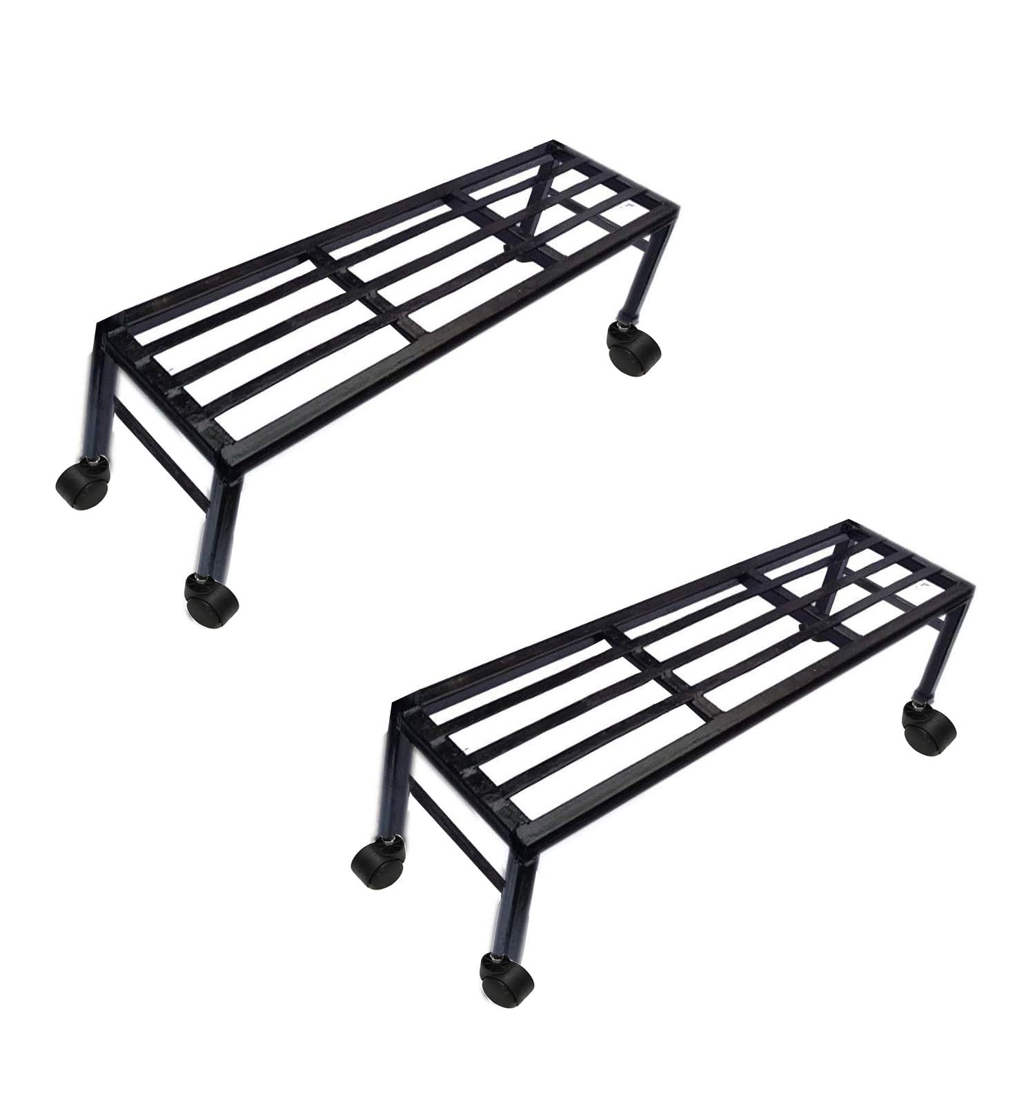 IRON LANDS SOLID High Step with Wheels Indoor Outdoor Plant Pot Stand Premium Strong Flower Gamla Shelf Rack Bench for Garden Balcony Home Living Room Decor (Pack of 2) (B0CJCH4Y75) Amazon Price History, Amazon Price Tracker