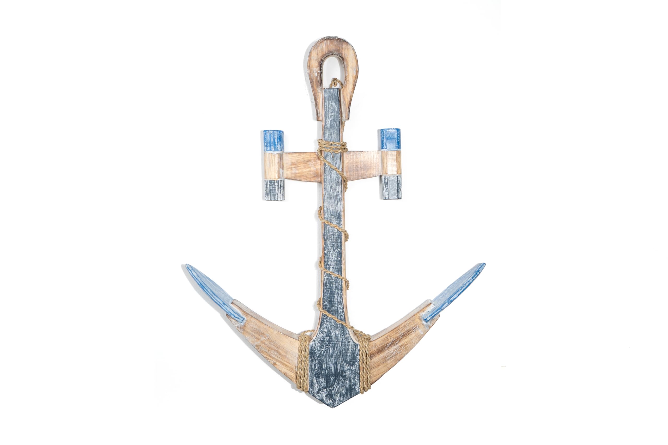 Percha ancla madera patère murale en bois forme ancre marine pour chambre