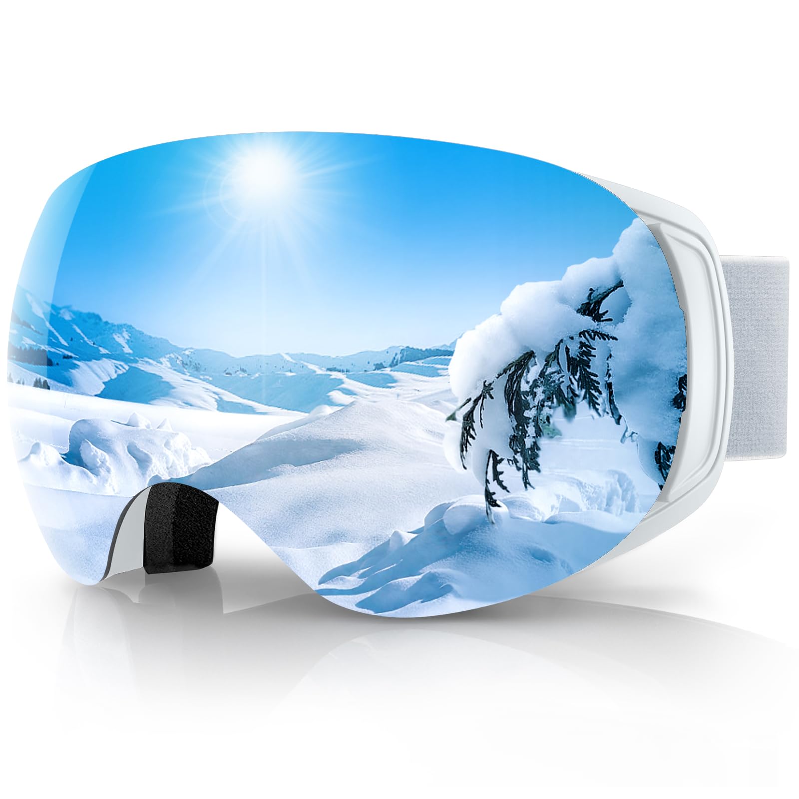 Findway Ski Goggles OTG for Women Men Adult Youth-Over Glasses Snow Goggles-Interchangeable Lens,Anti Fog Snowboard Goggles — image 1