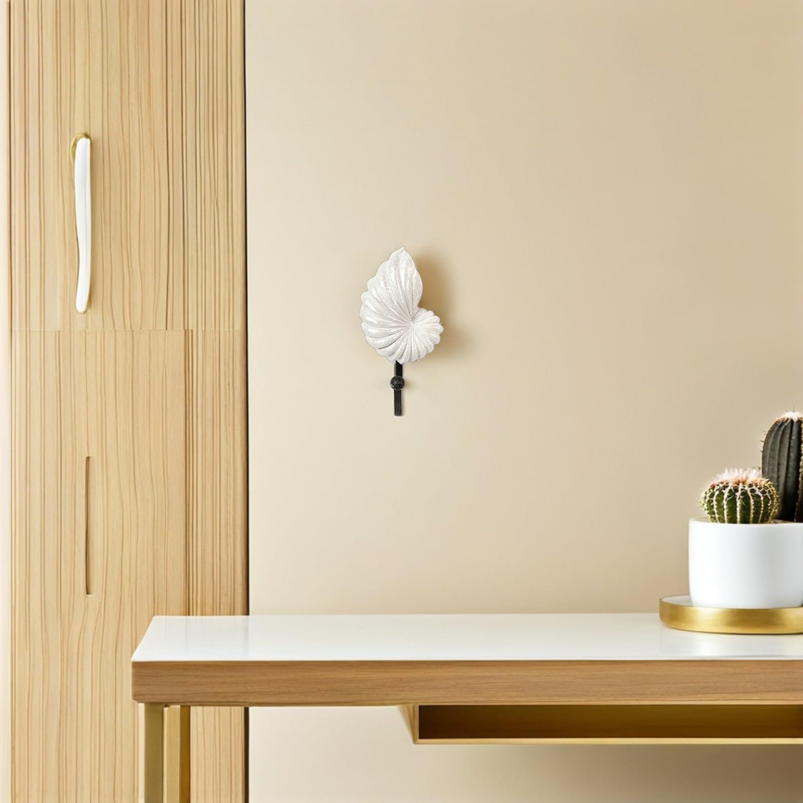 Baluue 6 Piezas Ganchos de Pared de Estilo Costero Diseño de Figura Marina y Conchas para Colgar Toallas y Ropa en Dormitorio y Entrada, Perfectos para Fiesta Verano