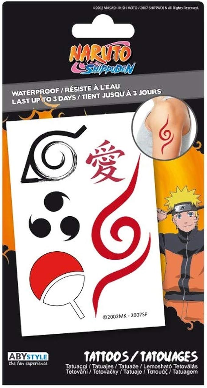 Abystyle Naruto Shippuden Tatouages 15x10 Cm Amazon Fr Vetements Et Accessoires Abystyle Naruto Shippuden Tatouages 15x10 Cm Amazon Fr Vetements Et Accessoires