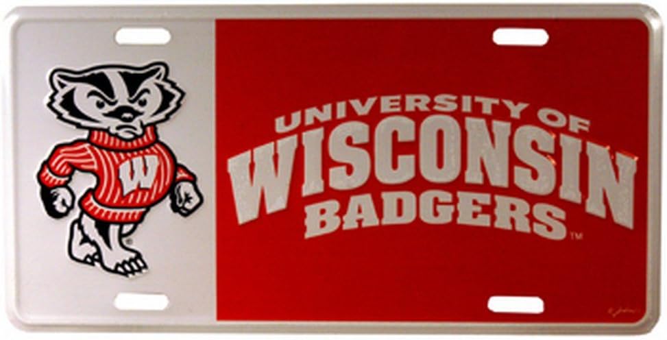NCAA Wisconsin Badgers Car License Plate