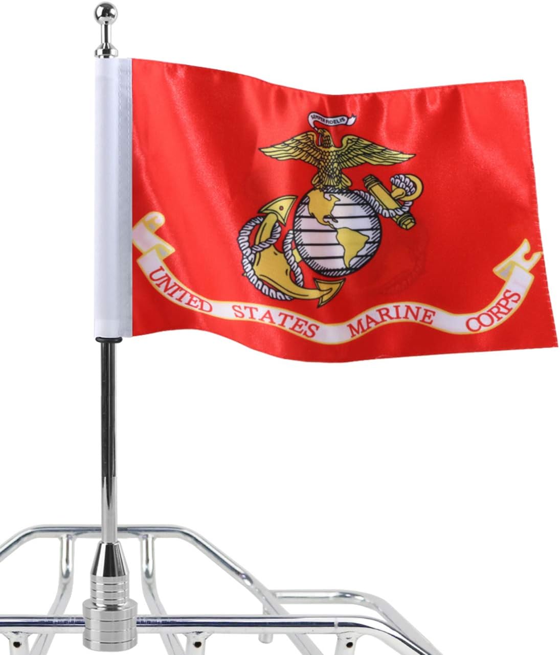 Luggage Racks buyinhouse Rear Motorcycle Flag Pole Mount 6 x 9 United