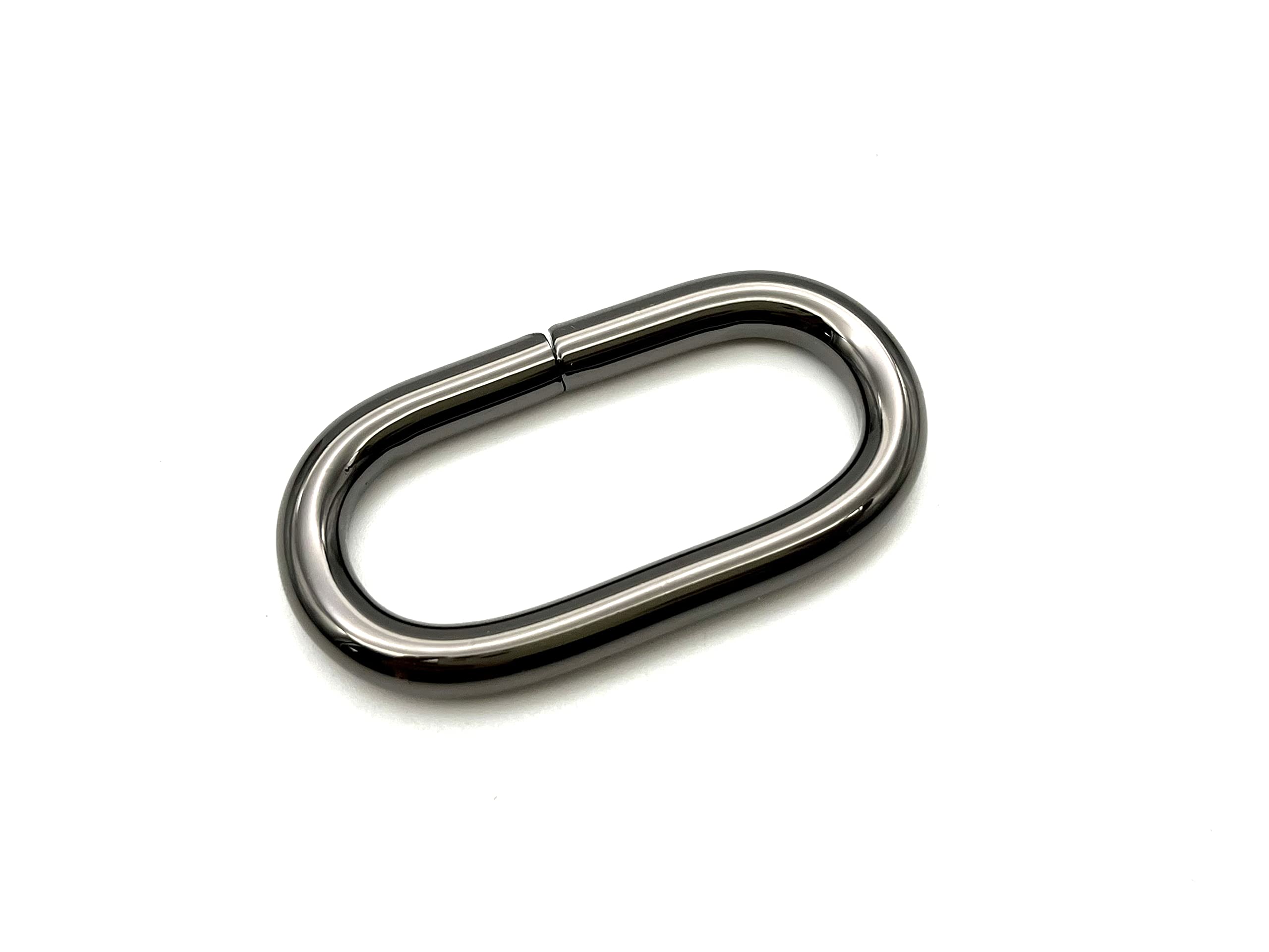 3dancraftit 38mm Iron Oval Rings for Buckle Straps Bags Belt Purse Making Bag Making Bag Replacement 10 Pieces per lot (Gunmetal) U84