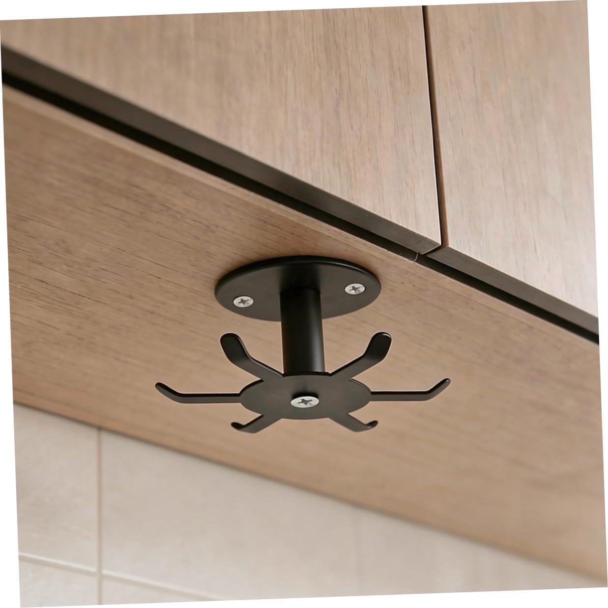 MAGICLULU Cabinet Rotating Hook Rack, 6-hook Stainless Steel Organizer