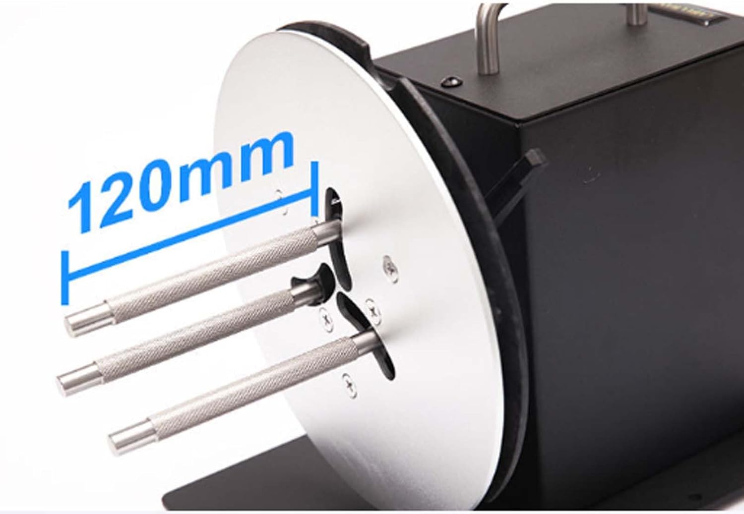 Automatic Label rewinder for Printers, core Diameter 1-3 inches, Adjustable Three-arm core Support, controllable Speed, Suitable for Barcode Shipping Labels