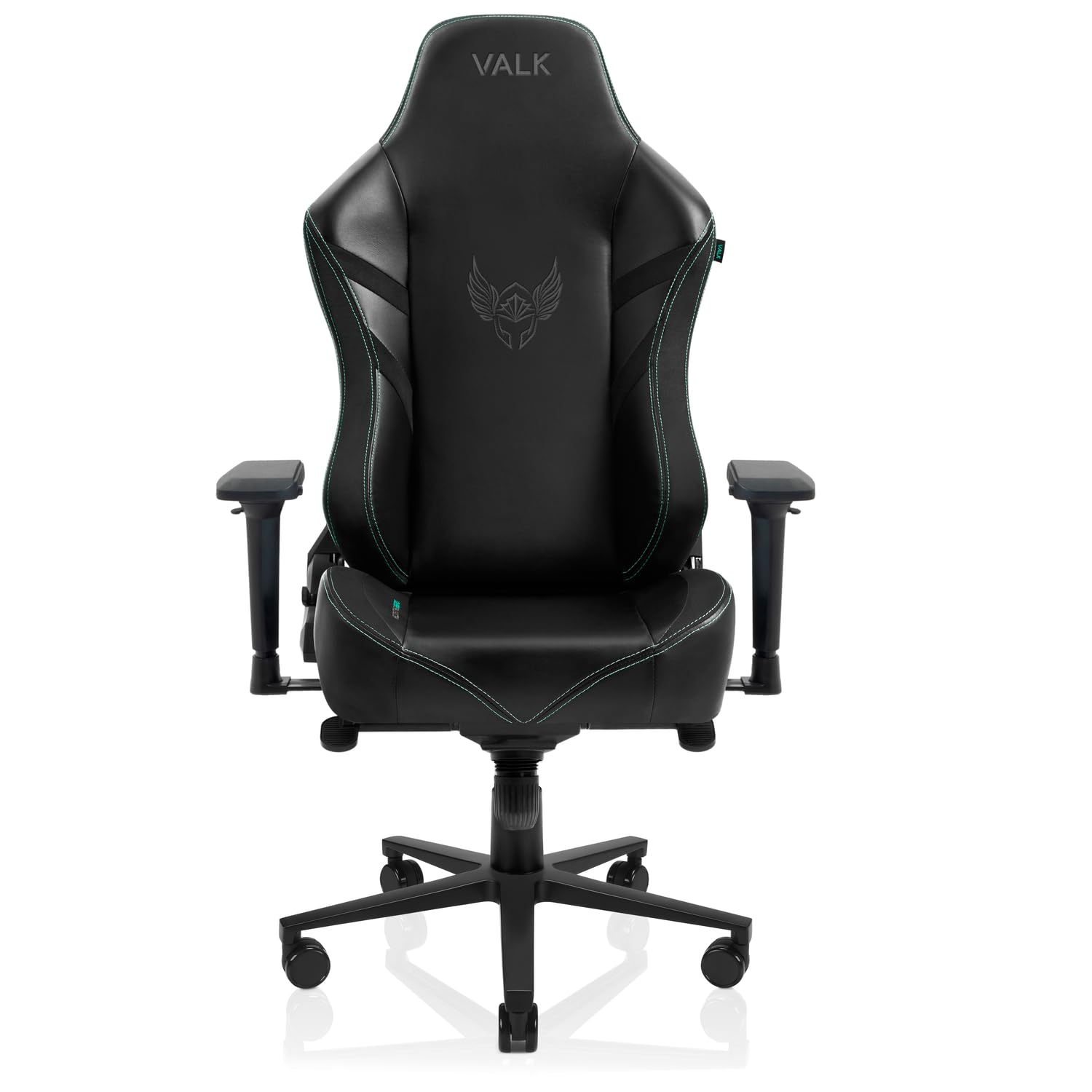 VALK Freya - Silla Gaming Ergonómica Profesional, Polipiel (Mecanismo basculante, Reposabrazos 4D, Cojines Memory Foam, Respaldo reclinable, Pistón Clase 4) Silla Gamer, Silla Oficina (Negra)