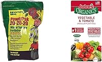 Vista 1 de Southern Ag PowerPak 20-20-20 Fertilizante soluble en agua con micronutrientes (5 libras) y fertilizante Jobe's Organics 09026, 4 libras