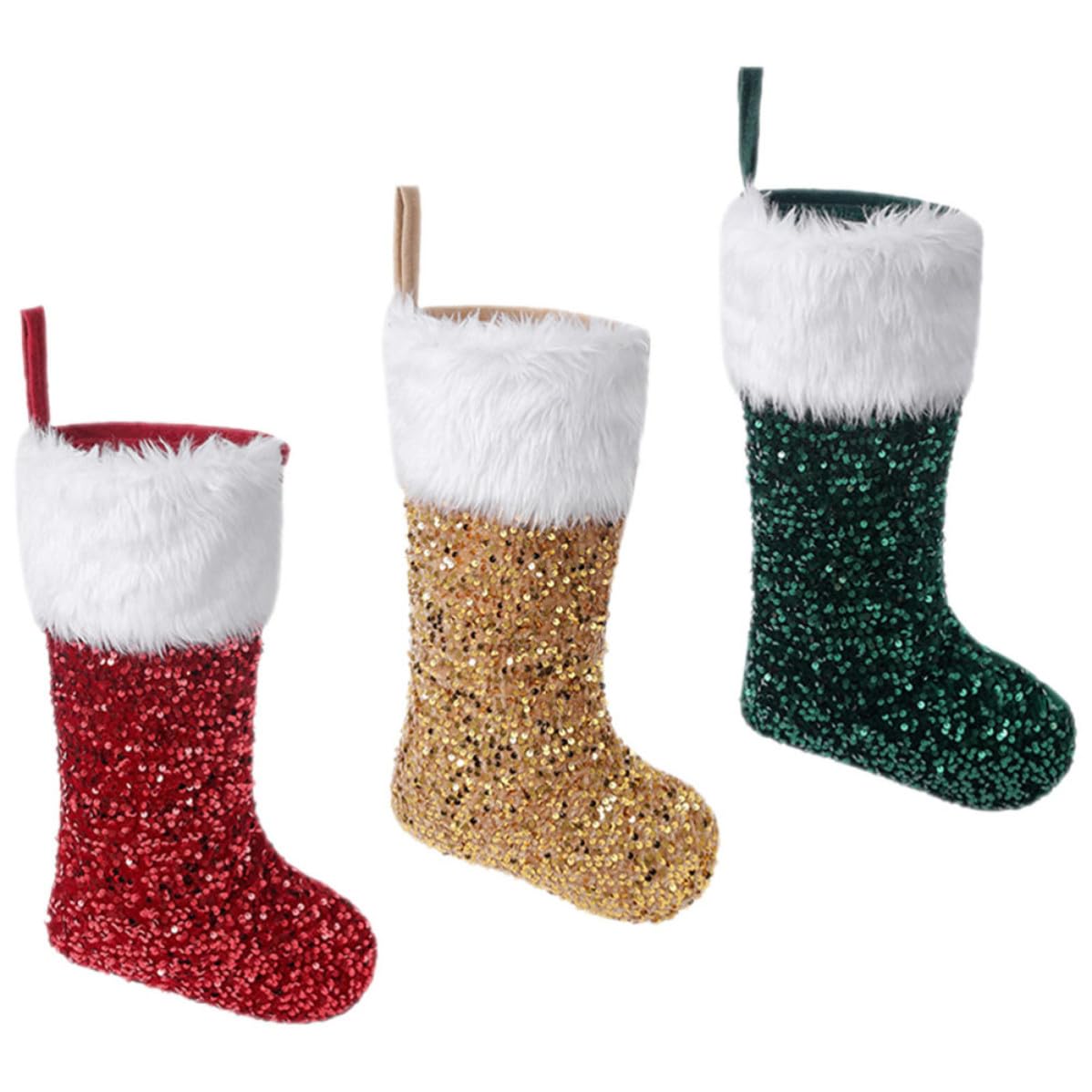 Chaussettes de Noël pour rangement bonbons et cadeaux de fin d'année