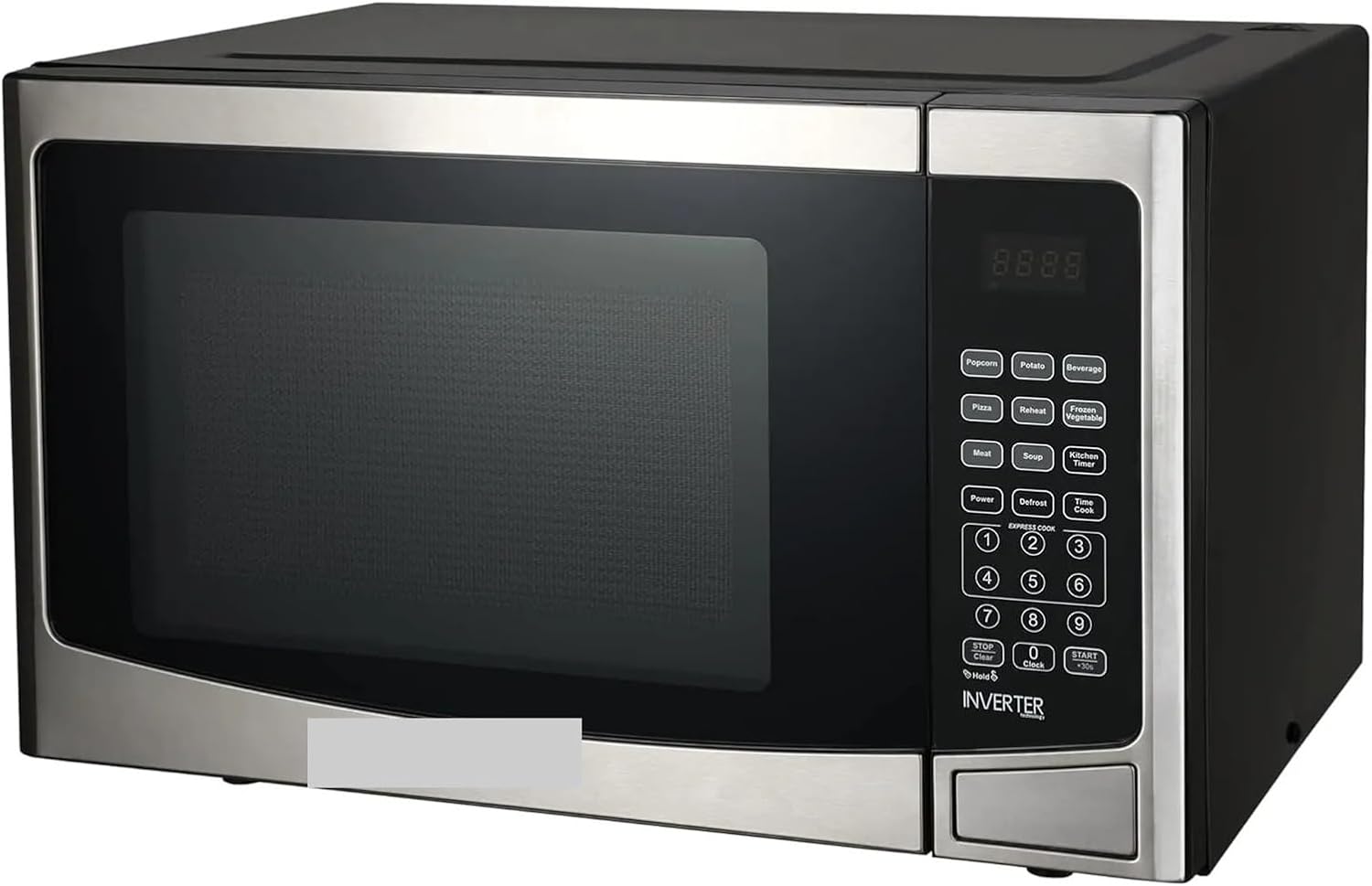 1.2 Cu. Ft. Microwave Oven With Inverter Tech, Timer, LED Display, 1000W, 10 Power Levels, Removable Turntable & Child Lock