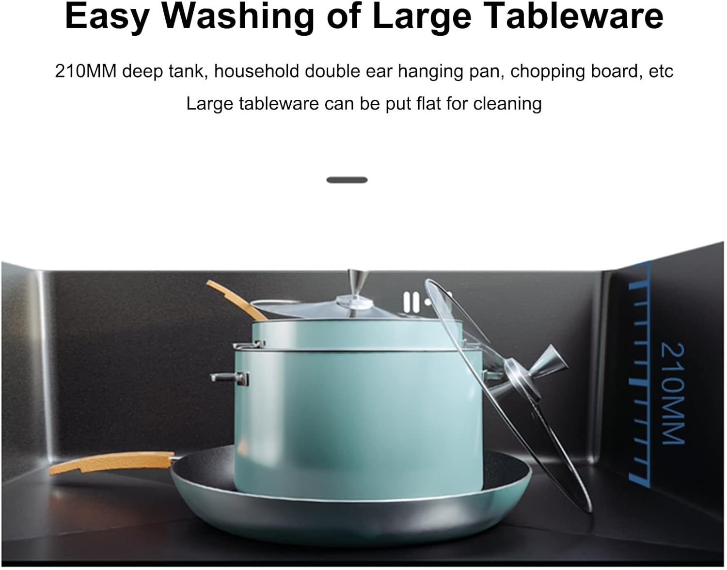 Kitchen Sinks, Bar Prep Kitchen Sink With Pull Type Faucet, 304 Stainless Steel Deep Double-bowl Sink Basin, Easy To Clean