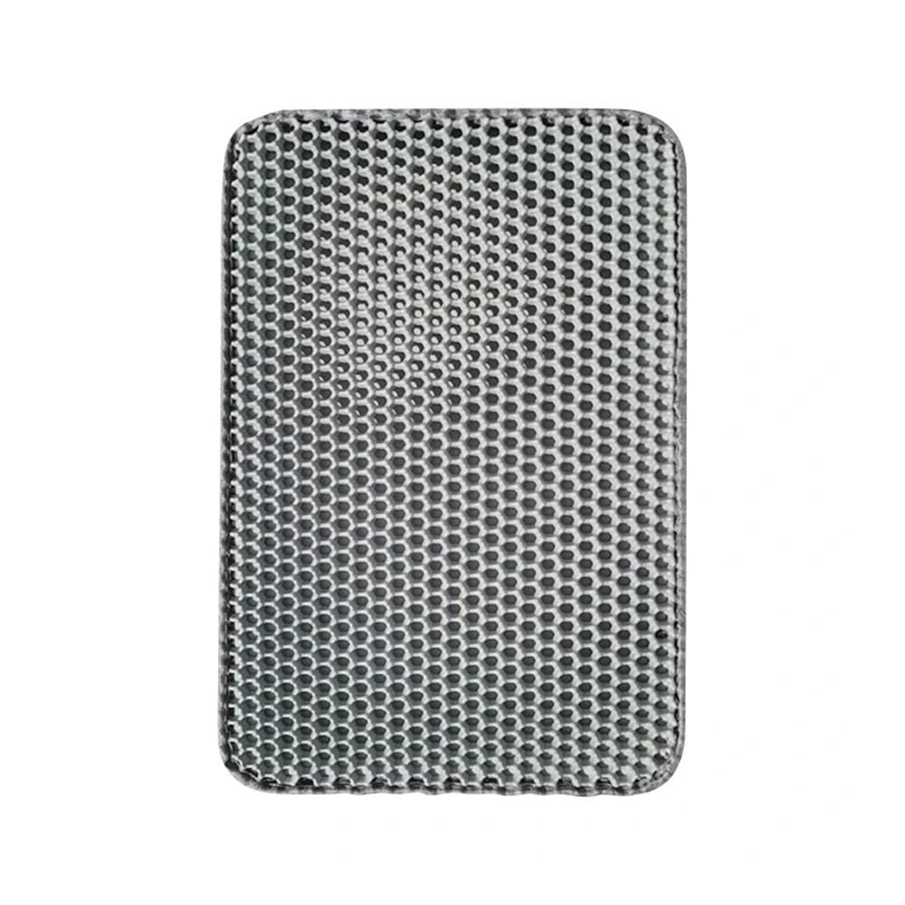 Tapis de litière pour chat XL double couche imperméable gris 60x90 cm