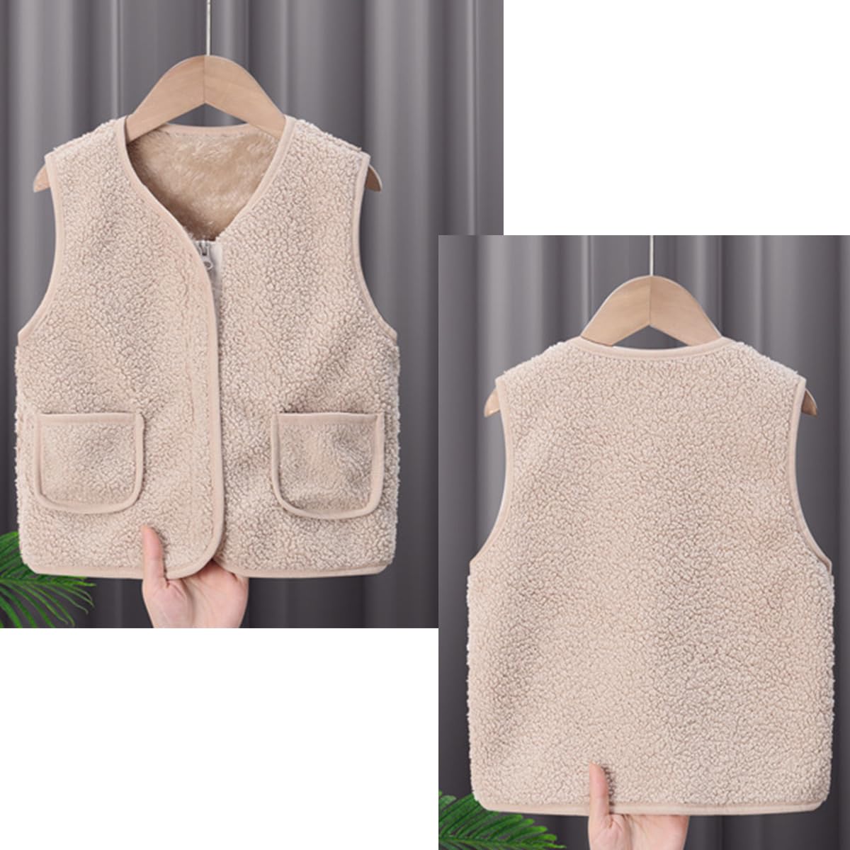Baby Kleinkind Kinder Jungen Fleece Westen mit Reißverschluss Gesteppte verdickte ärmellose Jacke Kinderweste für Frühling Herbst warm gr. 80/90/100/110/120/134/146