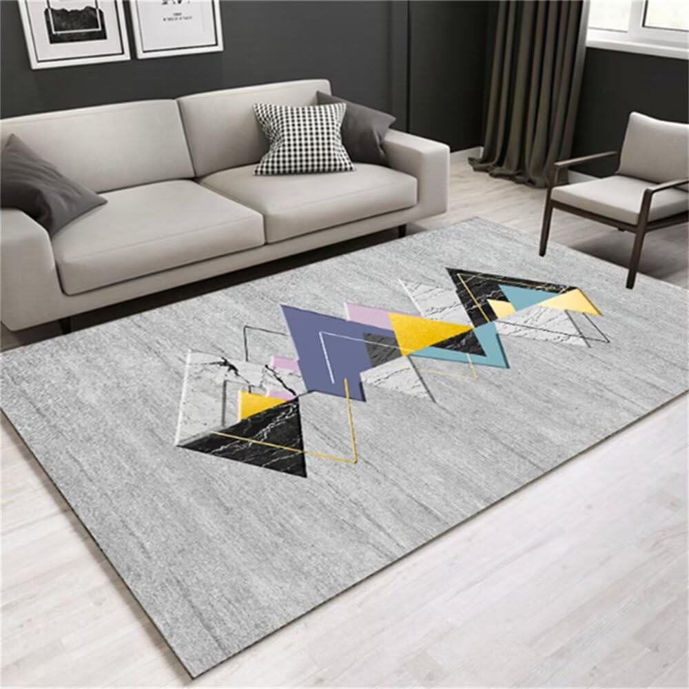Tapis moelleux chambre bébé et salon gris déco paillasson intérieur 60x120