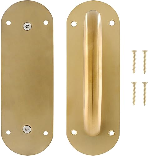 Miniatura 4 de Biaungdo Paquete de 2 tiradores de puerta de acero inoxidable, tiradores de puerta de granero resistentes para puerta corrediza de granero, armario